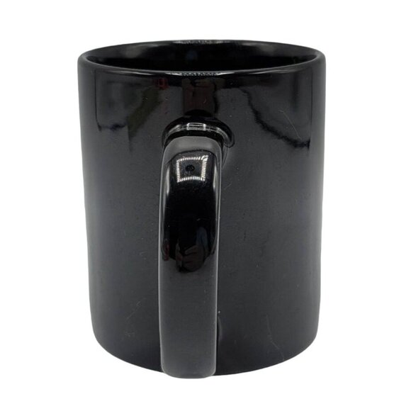 Friends TV Show Mug Black 3.75" Good Coffee Good Friends NYC Skyline VTG 1995 - Picture 6 of 10